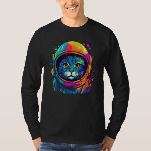 Weltraum Astronaut Katze  Männer Frauen Kinder Wel T-Shirt