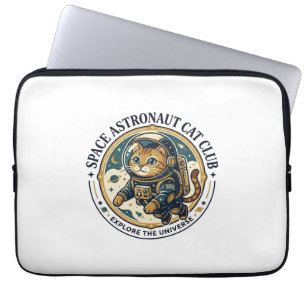 Weltraum-Astronaut-Katze-Vater-Geschenkidee - Welt Laptopschutzhülle