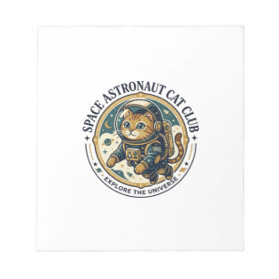 Weltraum-Astronaut-Katze-Vater-Geschenkidee - Welt Notizblock