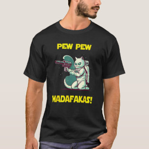 Weltraum Astronaut Pew Madafakas Manx Katze 1 T-Shirt