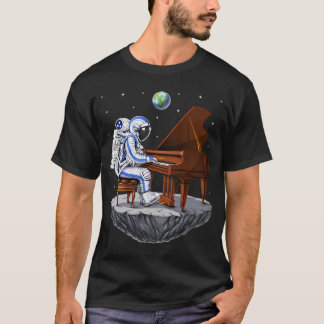 Weltraum Astronaut Pianist T-Shirt