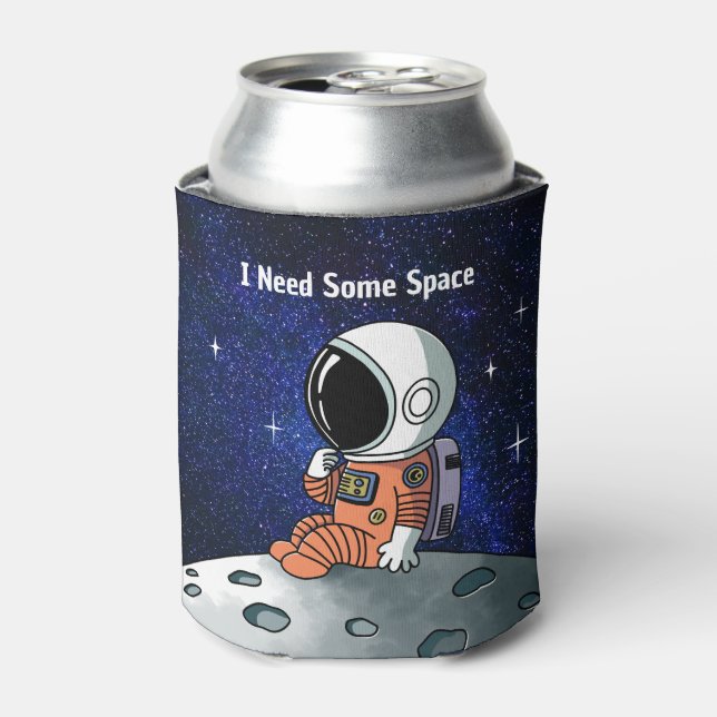 Weltraum, Astronaut, Raumfahrer, maßgeschneidert Dosenkühler (Kanne Vorderseite)