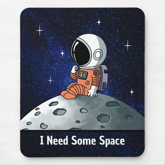 Weltraum, Astronaut, Raumfahrer, maßgeschneidert Mousepad (Vorne)
