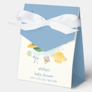 Weltraum Astronaut Raumschiff Junge Baby Shower Geschenkschachtel