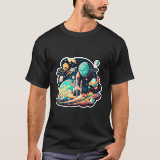 Weltraum Astronaut Wissenschaft Planeten Weltraum  T-Shirt