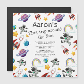 Weltraum-Astronautin Einladung zum ersten Geburtst