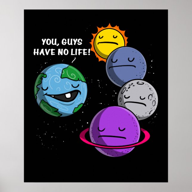Weltraum-Astronomie-Planeten Sie Typ haben kein Le Poster (Vorne)