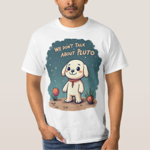 Weltraum-Ausgestoßene: Pluto's kosmischer, sonnige T-Shirt
