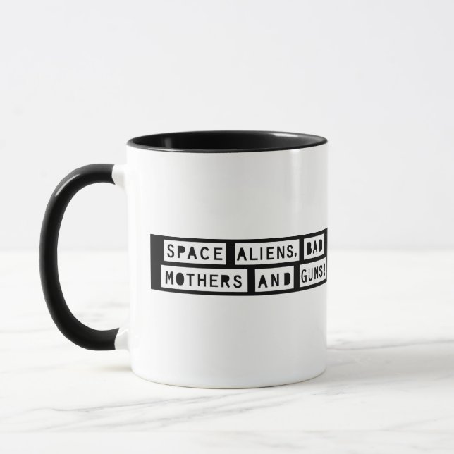 Weltraum Außerirdischen, schlechte Mütter und Waff Tasse (Links)
