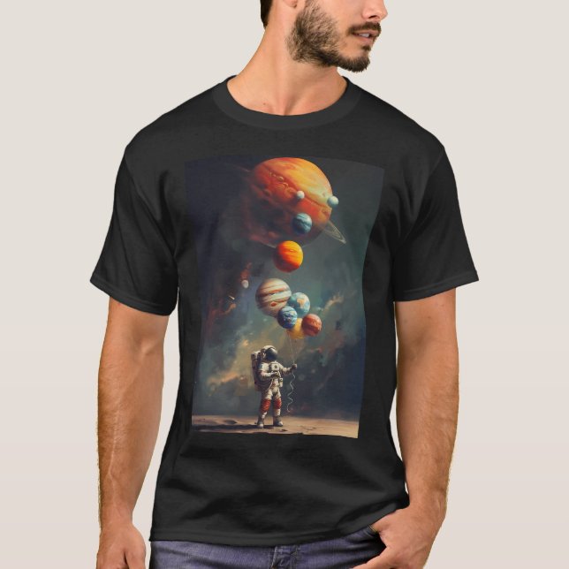 Weltraum-Ballons T-Shirt (Vorderseite)