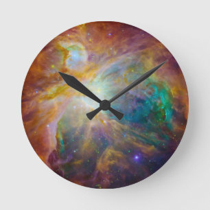 Weltraum - Chaos in Orion Runde Wanduhr