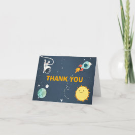Weltraum dank Kartenraketenastronaut Dankeskarte