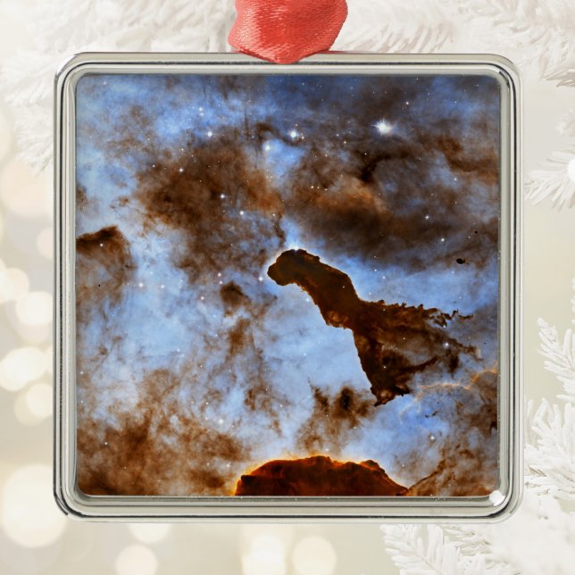 Weltraum-Eis-Foto Ornament Aus Metall (Cosmic Ice Space Photo Metal Ornament)