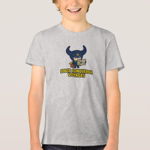 Weltraum-Eroberer-Reisen Retro-Comic-Book Sci-Fi V Tri-Blend Shirt