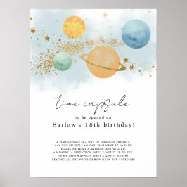 Weltraum Erste Reise um die Sonne Time Kapsel Poster