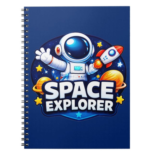 Weltraum-Explorer-Kinder-Notizbuch Notizblock (Vorderseite)