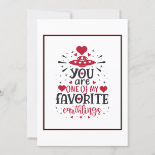 Weltraum Favorit Menschlicher Spaß Herz Valentine  Feiertagskarte