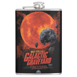Weltraum-Friedhof-Totenschädel-Halloween-Galaxie d Flachmann