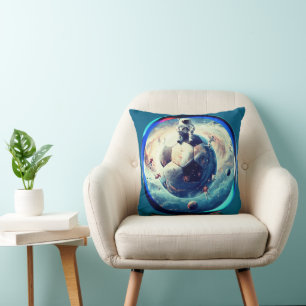 Weltraum-Fußball-Astronaut Kissen