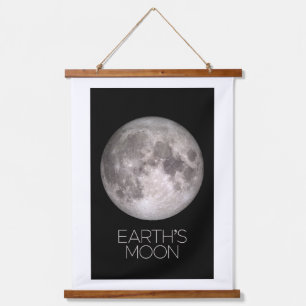 Weltraum, Galaxie, Sonnensystem, Mond der Erde Wandteppich Mit Holzrahmen