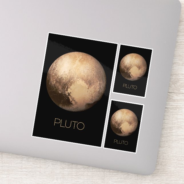 Weltraum, Galaxie, Sonnensystem, Planet Pluto Aufkleber (Detail)