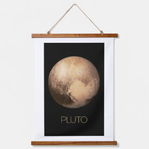 Weltraum, Galaxie, Sonnensystem, Planet Pluto Wandteppich Mit Holzrahmen