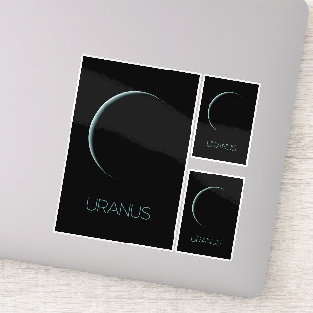 Weltraum, Galaxie, Sonnensystem, Planet Uranus Aufkleber (Detail)