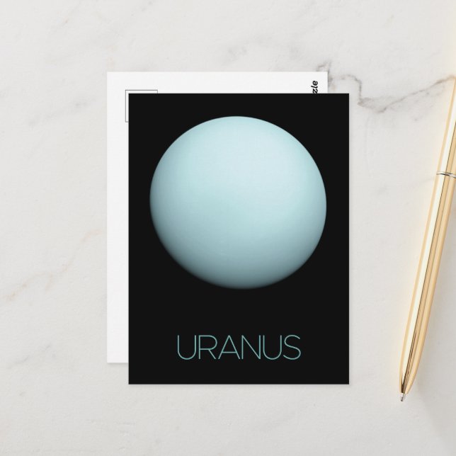 Weltraum, Galaxie, Sonnensystem, Planet Uranus Postkarte (Vorderseite/Rückseite Beispiel)