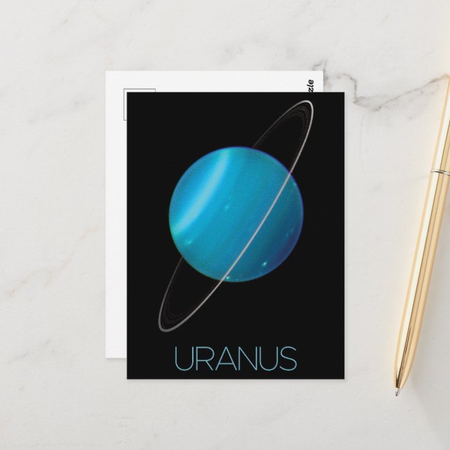 Weltraum, Galaxie, Sonnensystem, Planet Uranus Postkarte (Vorderseite/Rückseite Beispiel)