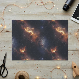 Weltraum Galaxie Sterne Nebel Seidenpapier