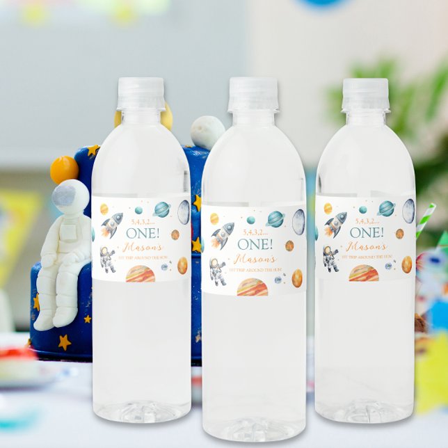 Weltraum-Geburtstags-Wasserflasche (Von Creator hochgeladen)