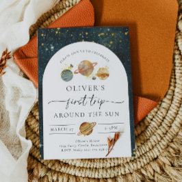 Weltraum-Geburtstagseinladung | Erste Reise zum Ge Einladung