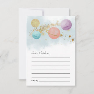 Weltraum Geburtstagszeit Kapselkarte Einladung