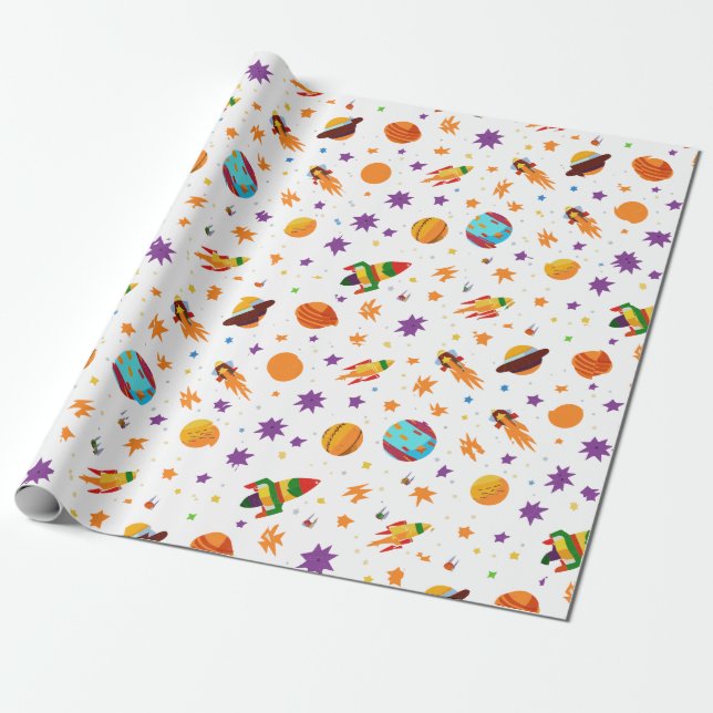 Weltraum Geschenkpapier (Ungerollt)