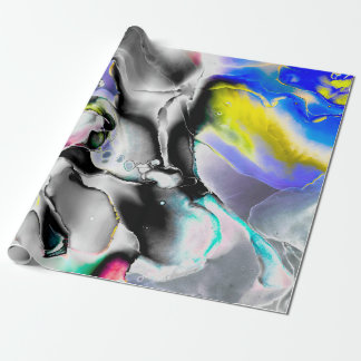 Weltraum. Glänzender weißer Hintergrund. Rauch-Sch Geschenkpapier