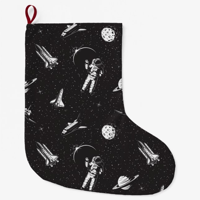 Weltraum Großer Weihnachtsstrumpf (Vorderseite)