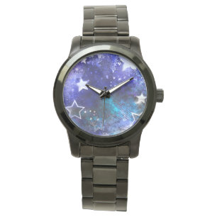 Weltraum-Hintergrund mit Sternen Armbanduhr
