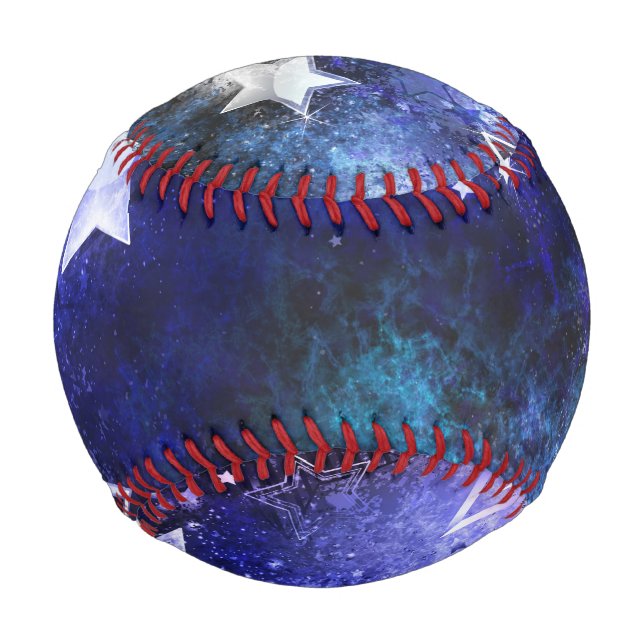 Weltraum-Hintergrund mit Sternen Baseball (Vorderseite)