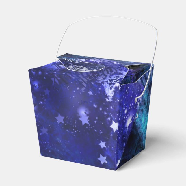 Weltraum-Hintergrund mit Sternen Geschenkschachtel (Vorderseite)