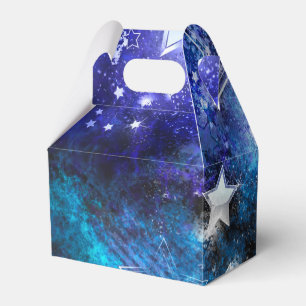 Weltraum-Hintergrund mit Sternen Geschenkschachtel
