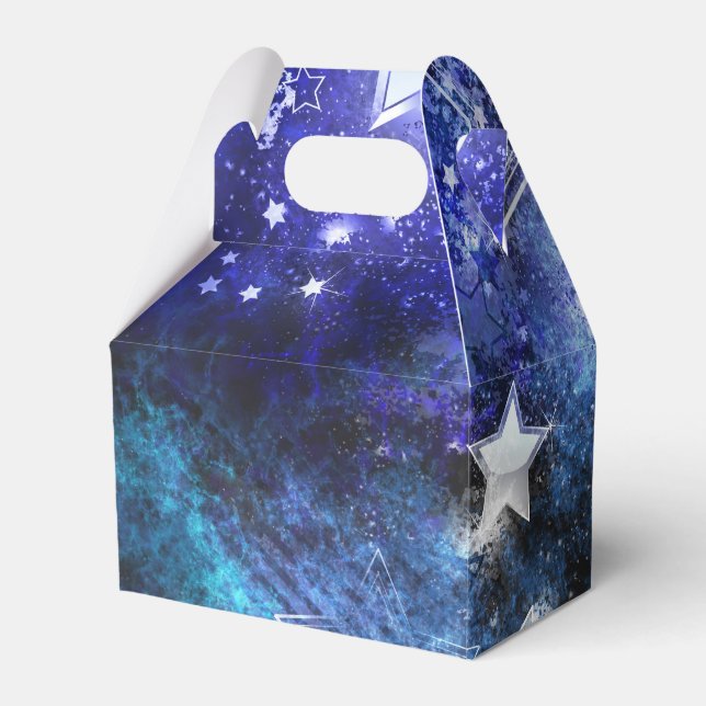 Weltraum-Hintergrund mit Sternen Geschenkschachtel (Vorderseite)