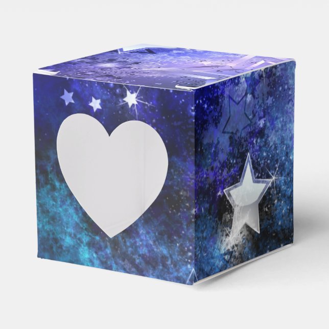 Weltraum-Hintergrund mit Sternen Geschenkschachtel (Vorderseite)