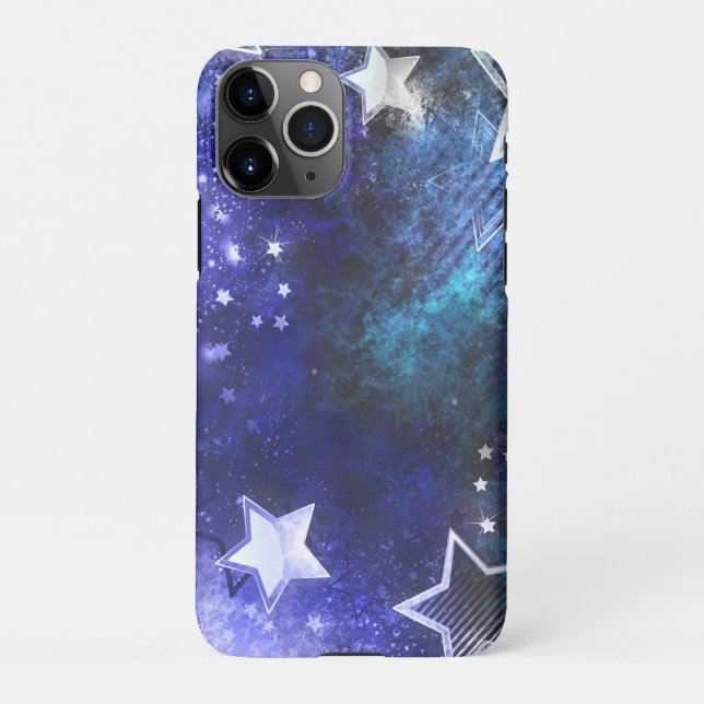 Weltraum-Hintergrund mit Sternen iPhone Hülle (Rückseite)