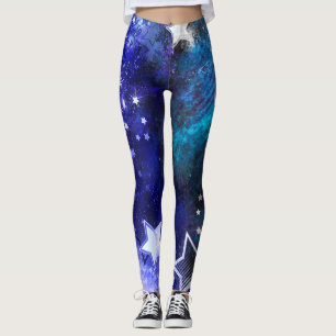Weltraum-Hintergrund mit Sternen Leggings