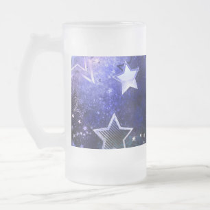 Weltraum-Hintergrund mit Sternen Mattglas Bierglas