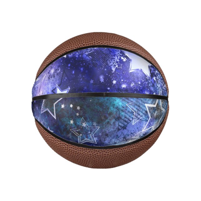 Weltraum-Hintergrund mit Sternen Mini Basketball (Vorderseite)