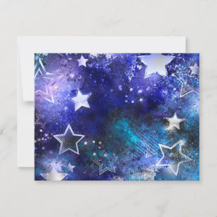 Weltraum-Hintergrund mit Sternen Mitteilungskarte