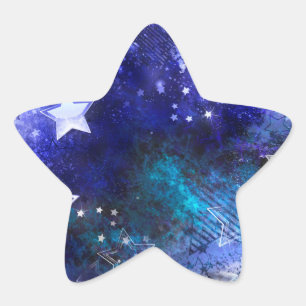 Weltraum-Hintergrund mit Sternen Stern-Aufkleber