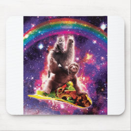 Weltraum Katze Llama Reiten Taco Mousepad