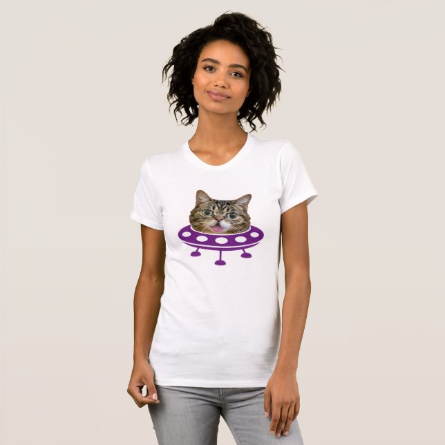 Weltraum-Katzen-T-Shirt T-Shirt (Vorne ganz)